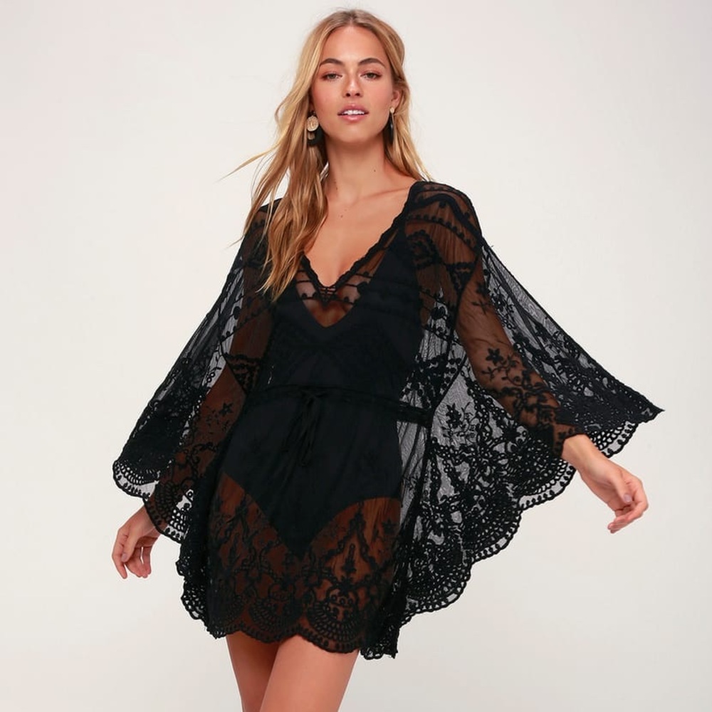 Lulu’s Desert Isle Crochet Lace Swim Cover-Up